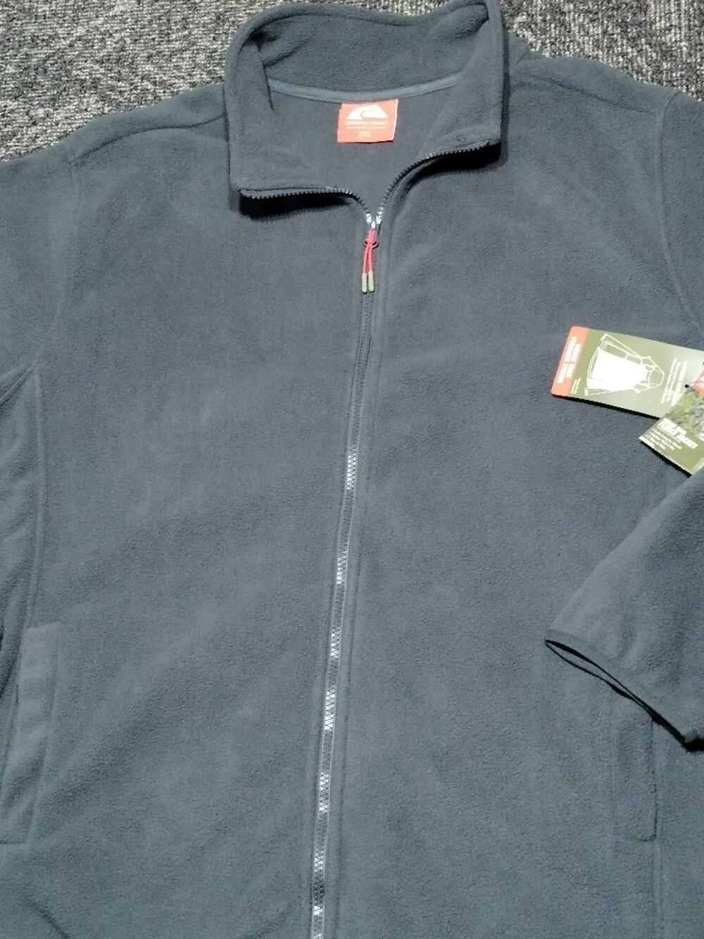 Ozark Trail Men's Polar Fleece soft warm Jacket Full Zip Gray size XXL Brand new